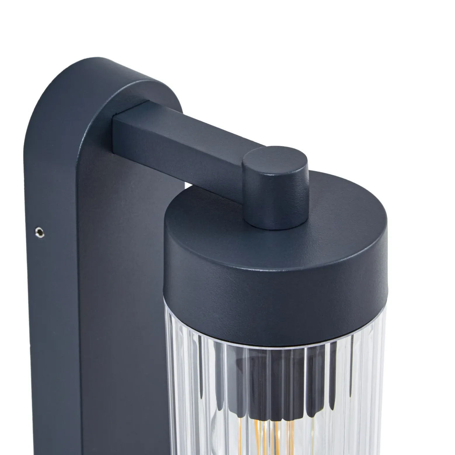 Aplique para exterior Lindby Kaliro, antracita, 24 cm, IP54, sensor