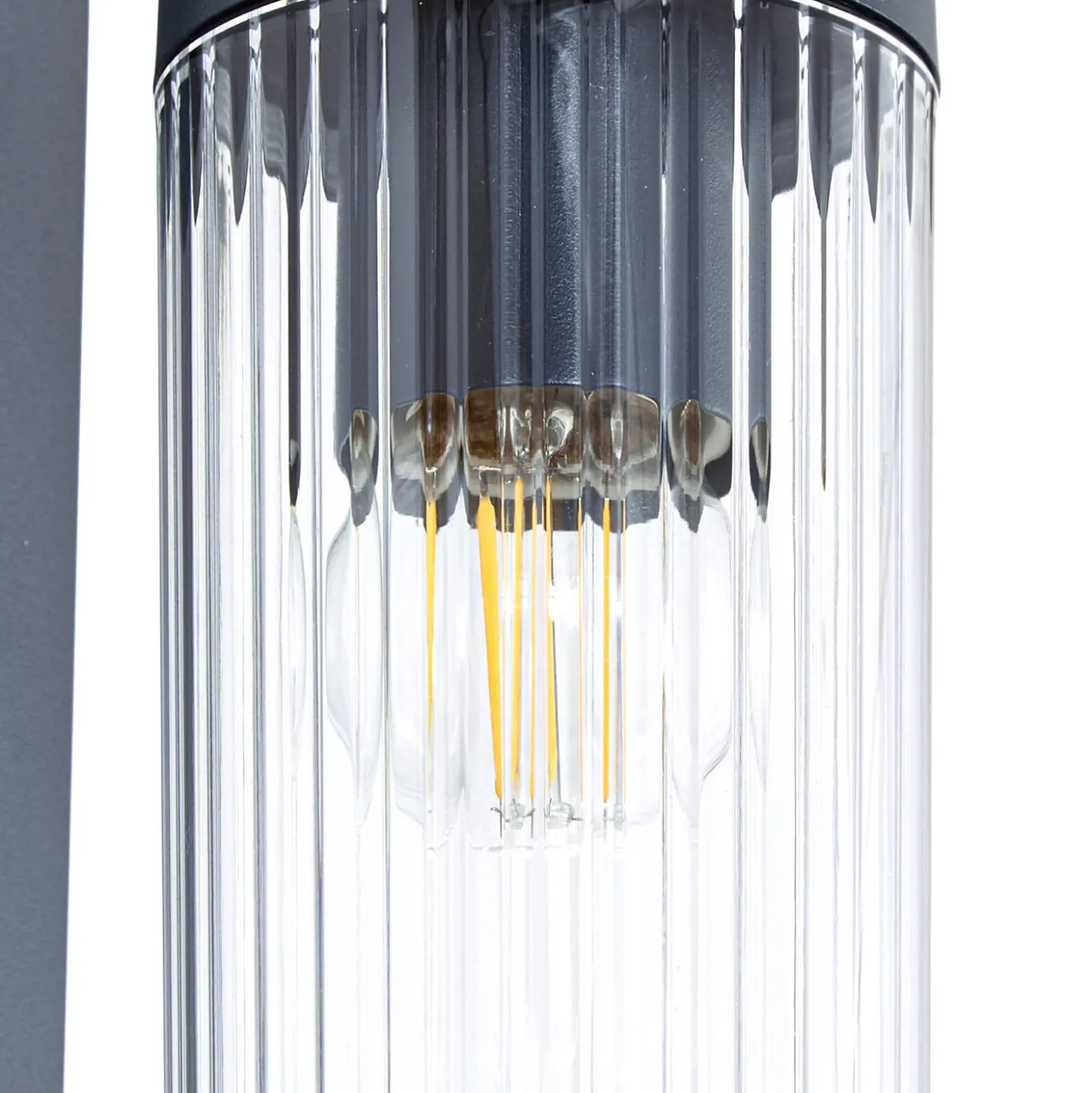 Aplique para exterior Lindby Kaliro, antracita, 24 cm, IP54, sensor