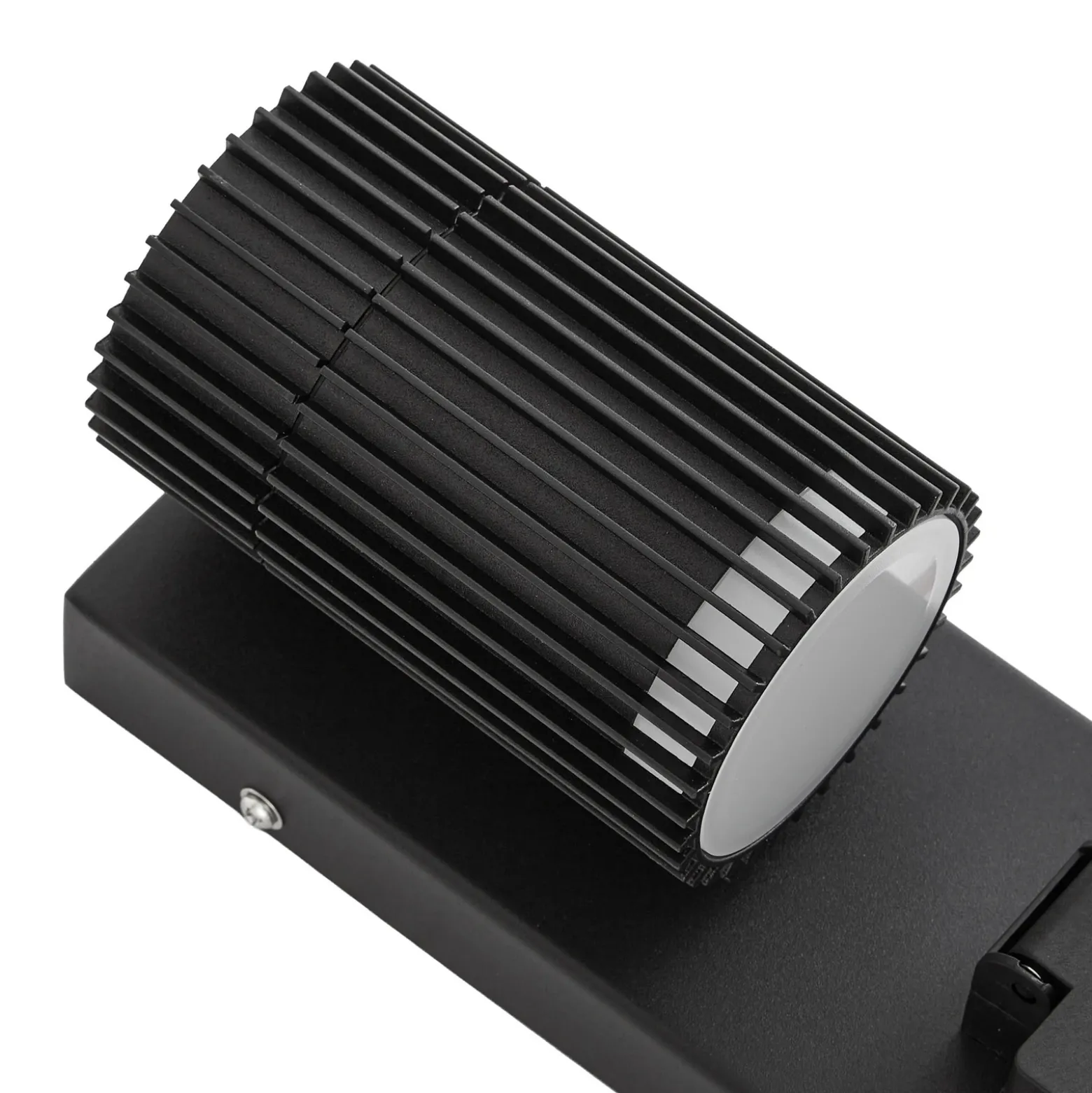 Aplique para exterior Lindby Enerio, negro, con toma de corriente, GU10, IP44