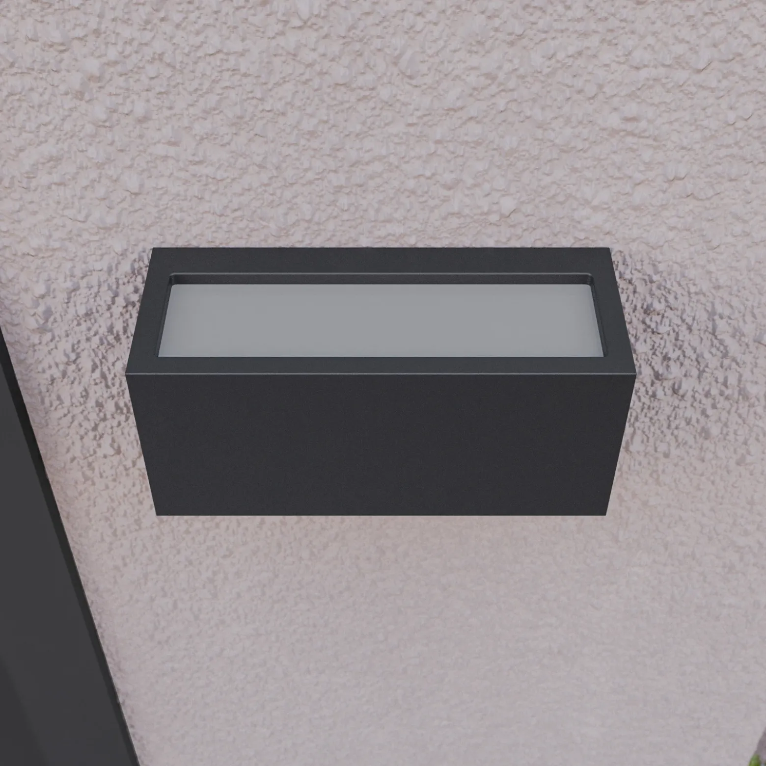 Aplique para exterior Lucande Bente, color antracita, 25 cm de ancho, IP54