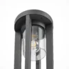 Aplique para exterior Lucande Overa, gris, metal, 42 cm, IP44, E27