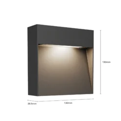 Aplique para exterior Lucande Noreia, 13 cm, antracita, IP65, G9