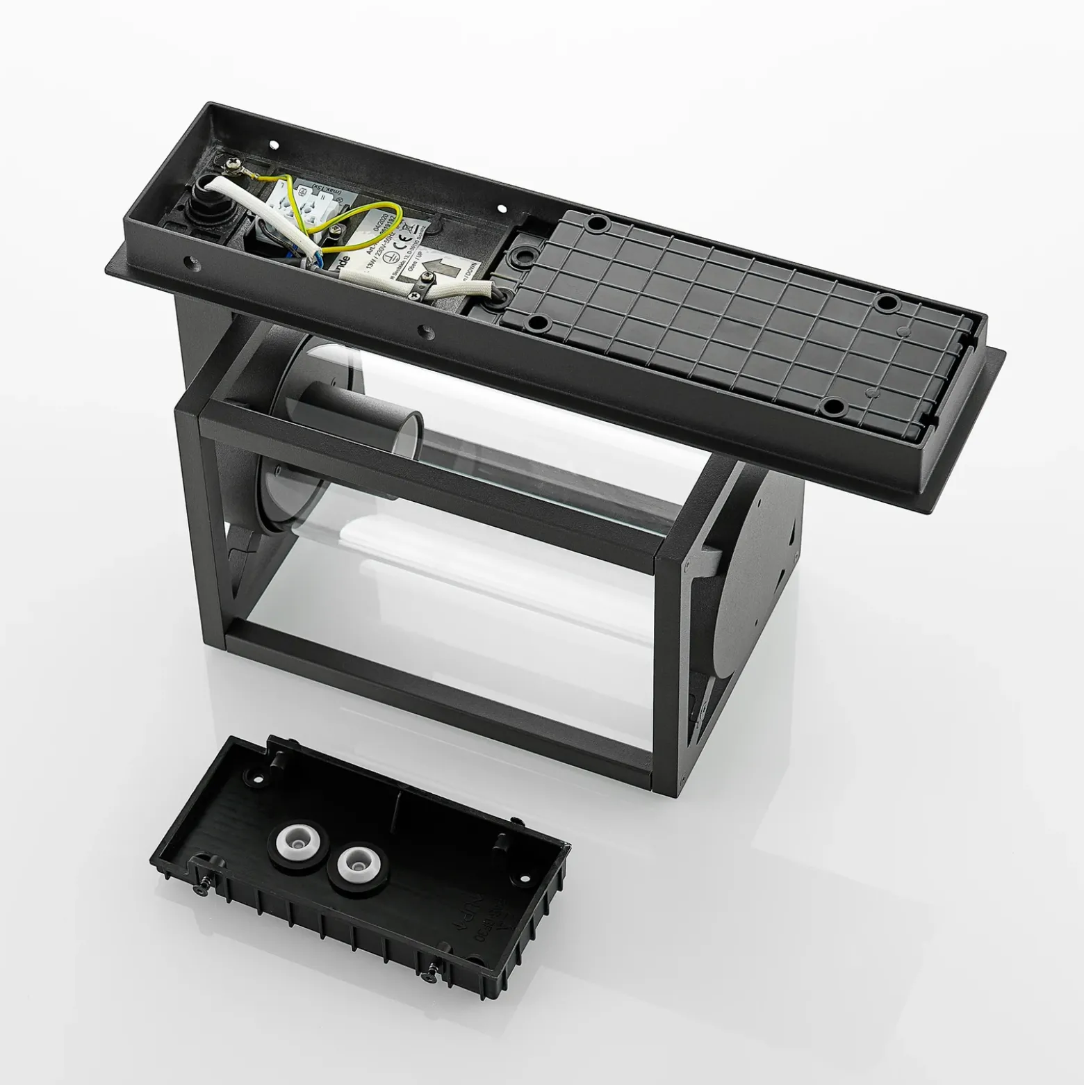 Aplique para exterior Lucande Ferda, juego de 2, antracita, IP44