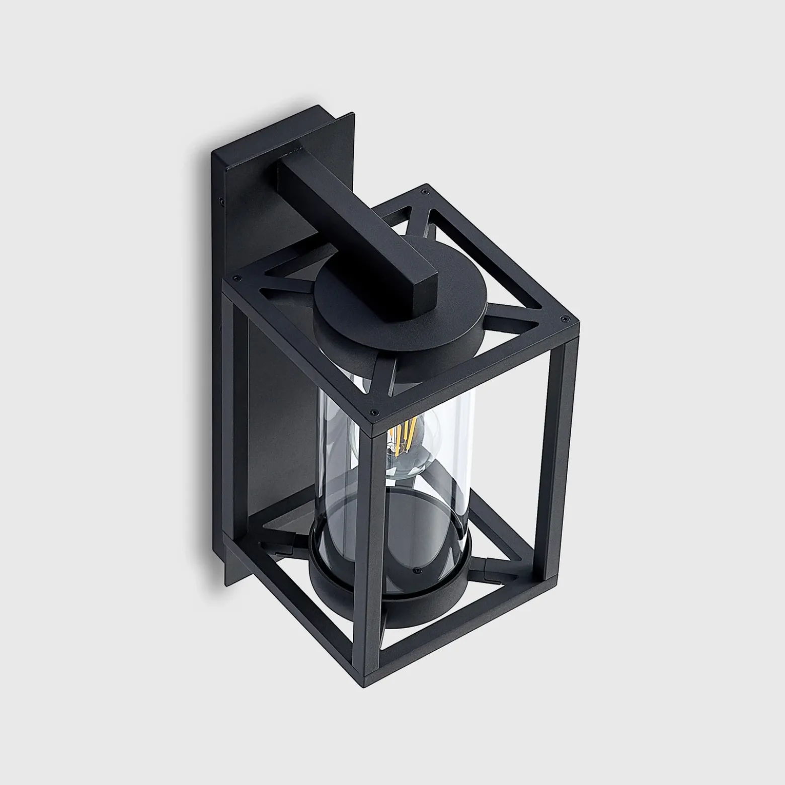Aplique para exterior Lucande Ferda, juego de 2, antracita, IP44