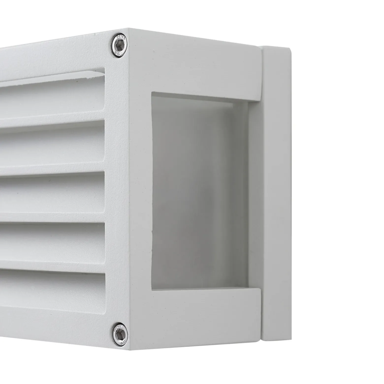 Aplique para exterior Lucande Aurelien, blanco, 12 cm, con tiras