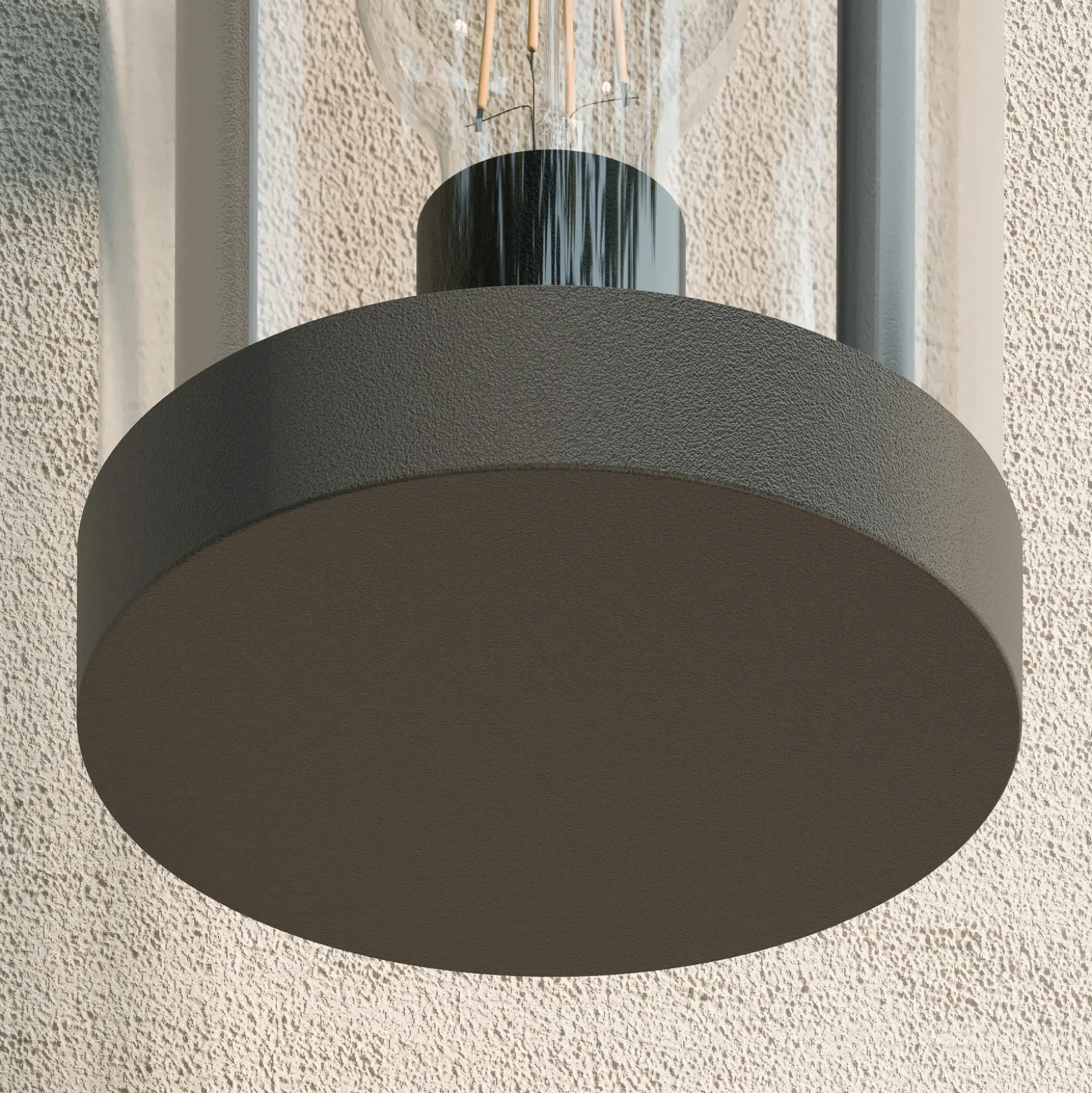 Aplique para exterior Lucande Cassian, 36,5 cm, antracita, IP54, E27