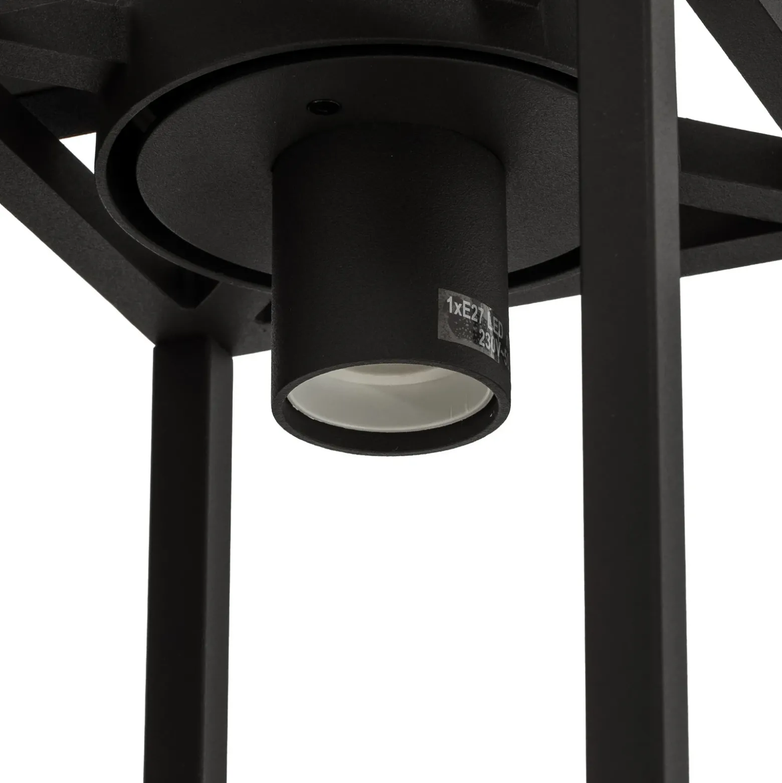 Aplique para exterior Lucande Ferda, sensor, portalámpara inferior antracita