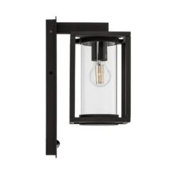 Aplique para exterior Lucande Ferda, sensor, portalámpara inferior antracita