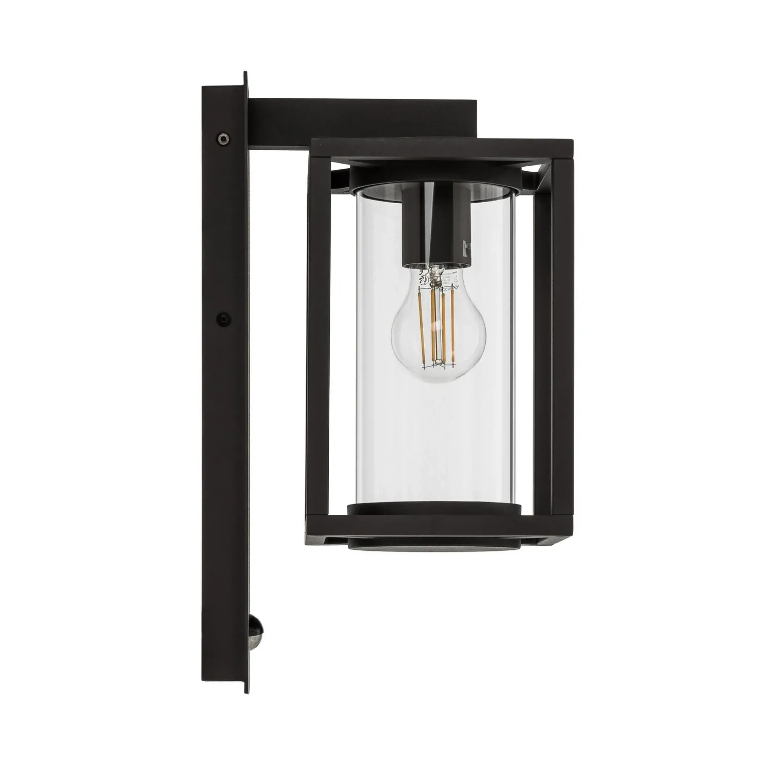 Aplique para exterior Lucande Ferda, sensor, portalámpara inferior antracita