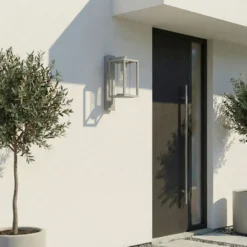Aplique para exterior Lucande Ferda, con sensor, con la portalámpara hacia