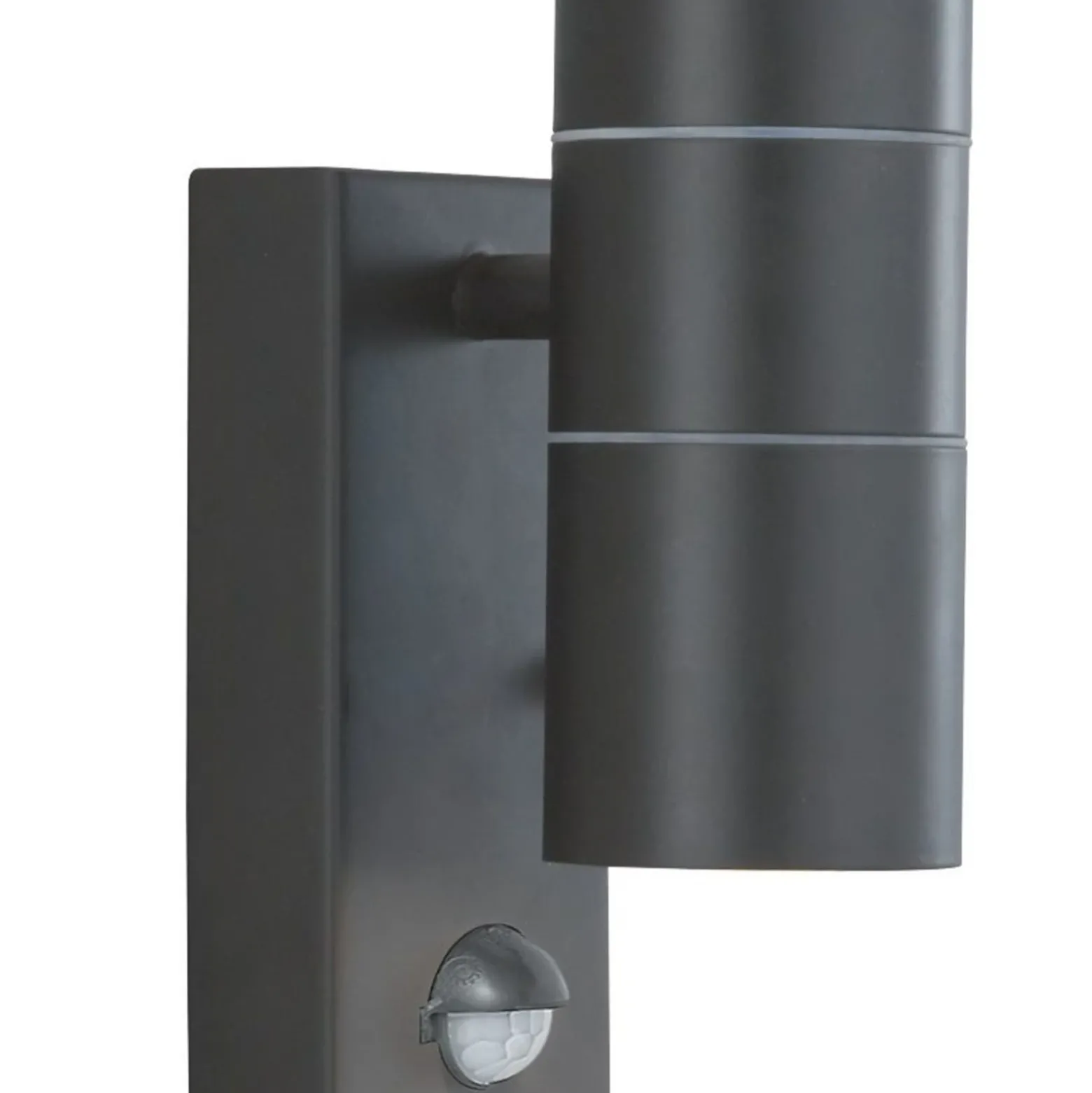 Aplique para exterior Metro, negro, altura 21 cm, con sensor, de 2 luces.