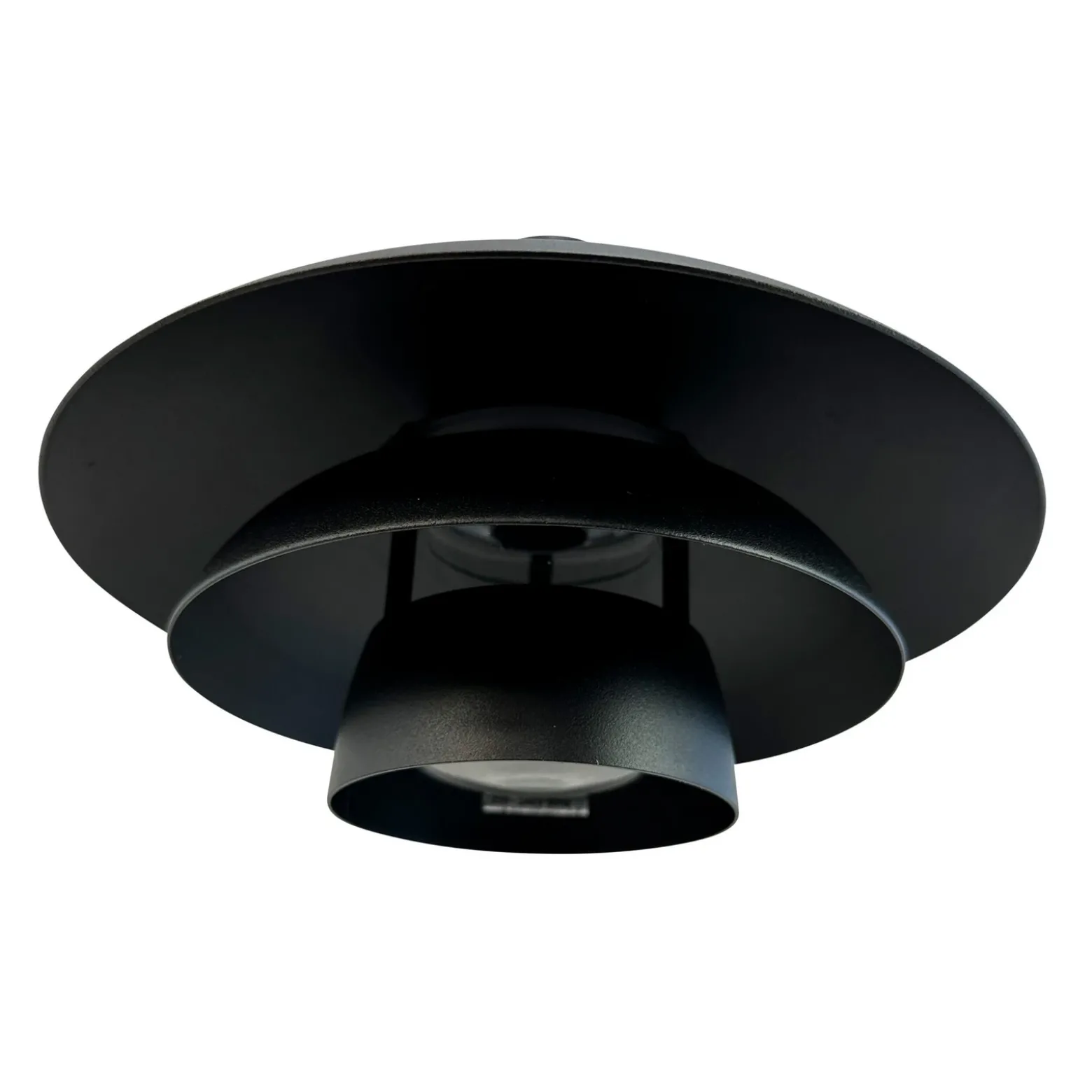 Aplique para exterior Morph de Dyberg Larsen, Ø 24 cm, negra, metal