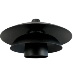 Aplique para exterior Morph de Dyberg Larsen, Ø 30 cm, negra, metal