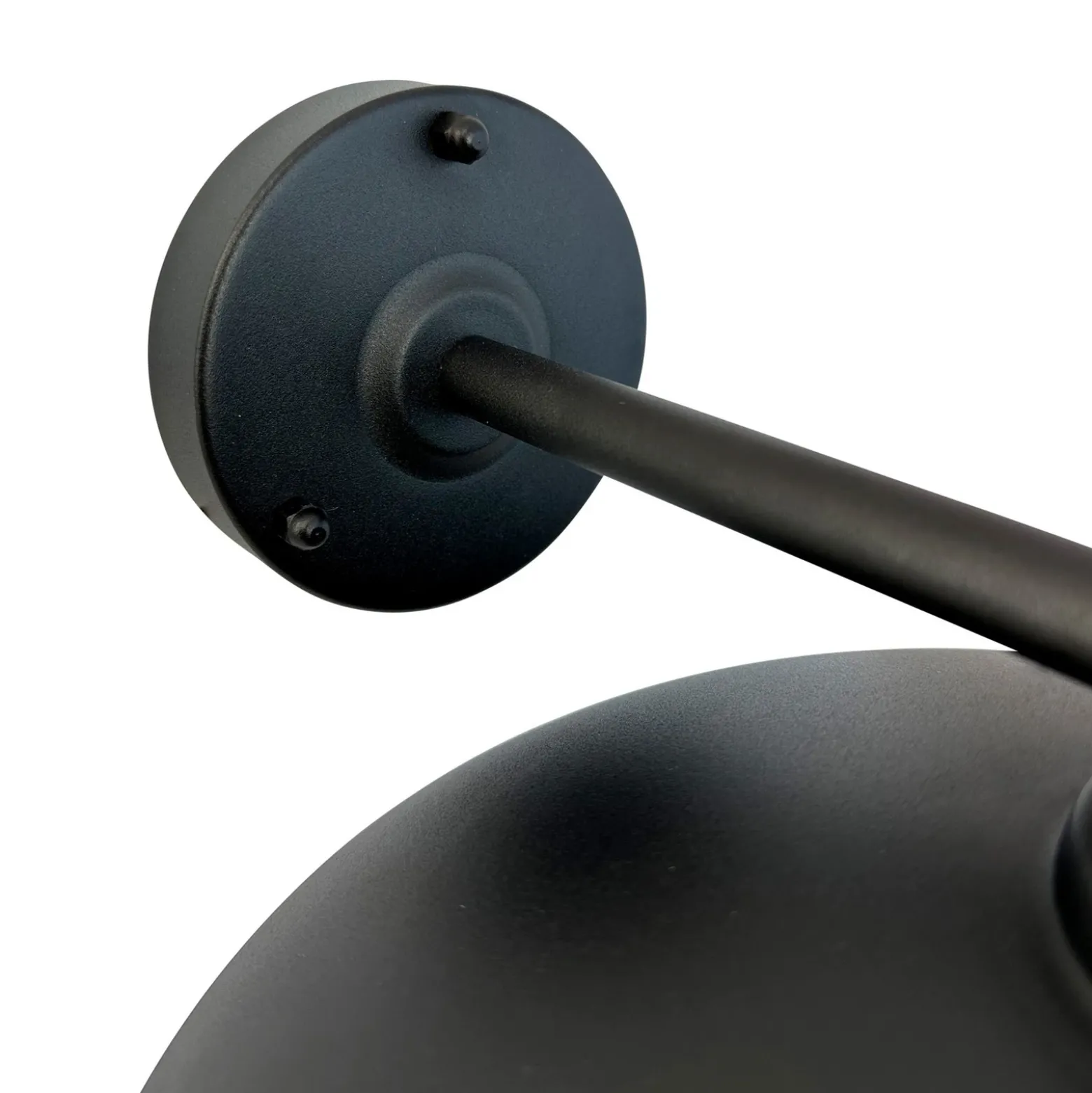 Aplique para exterior Morph de Dyberg Larsen, Ø 30 cm, negra, metal