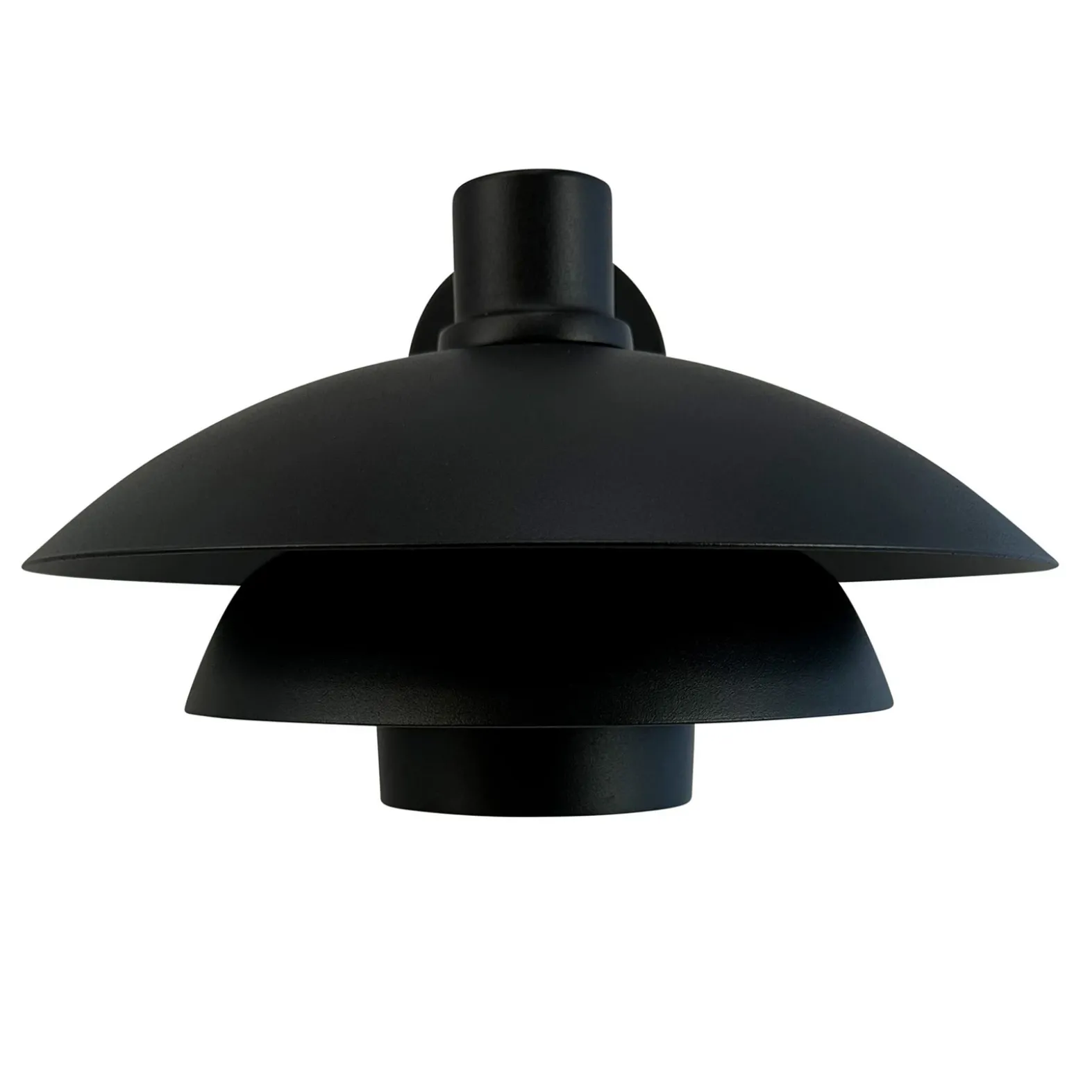 Aplique para exterior Morph de Dyberg Larsen, Ø 30 cm, negra, metal
