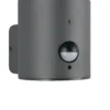 Aplique para exterior Mures, antracita, altura 28 cm, metal, sensor