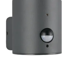 Aplique para exterior Mures, antracita, altura 28 cm, metal, sensor