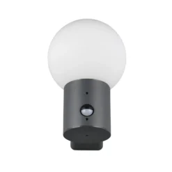Aplique para exterior Mures, antracita, altura 28 cm, metal, sensor
