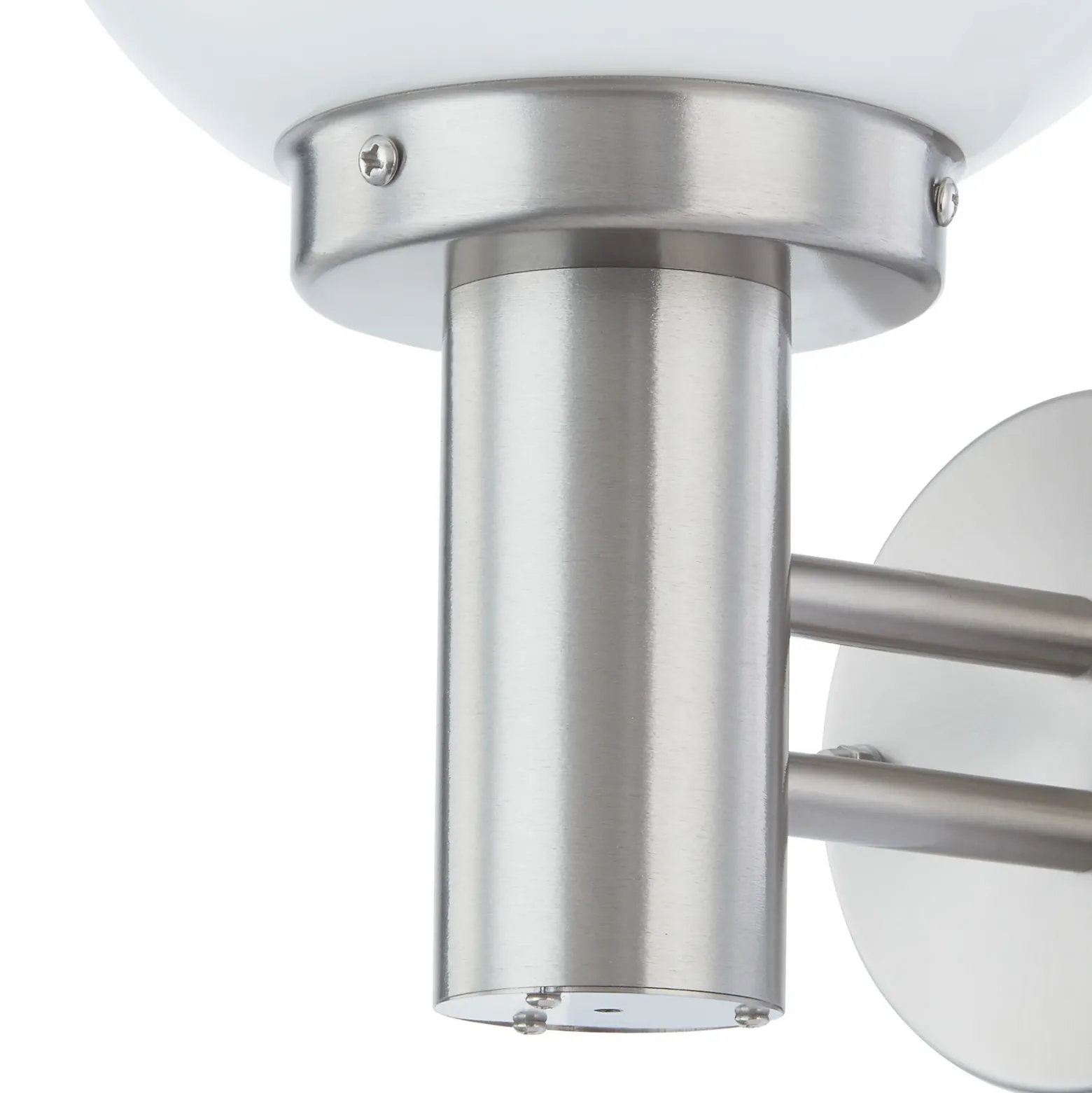 Aplique para exterior Nada de Lindby, acero inoxidable, cristal, 32 cm de