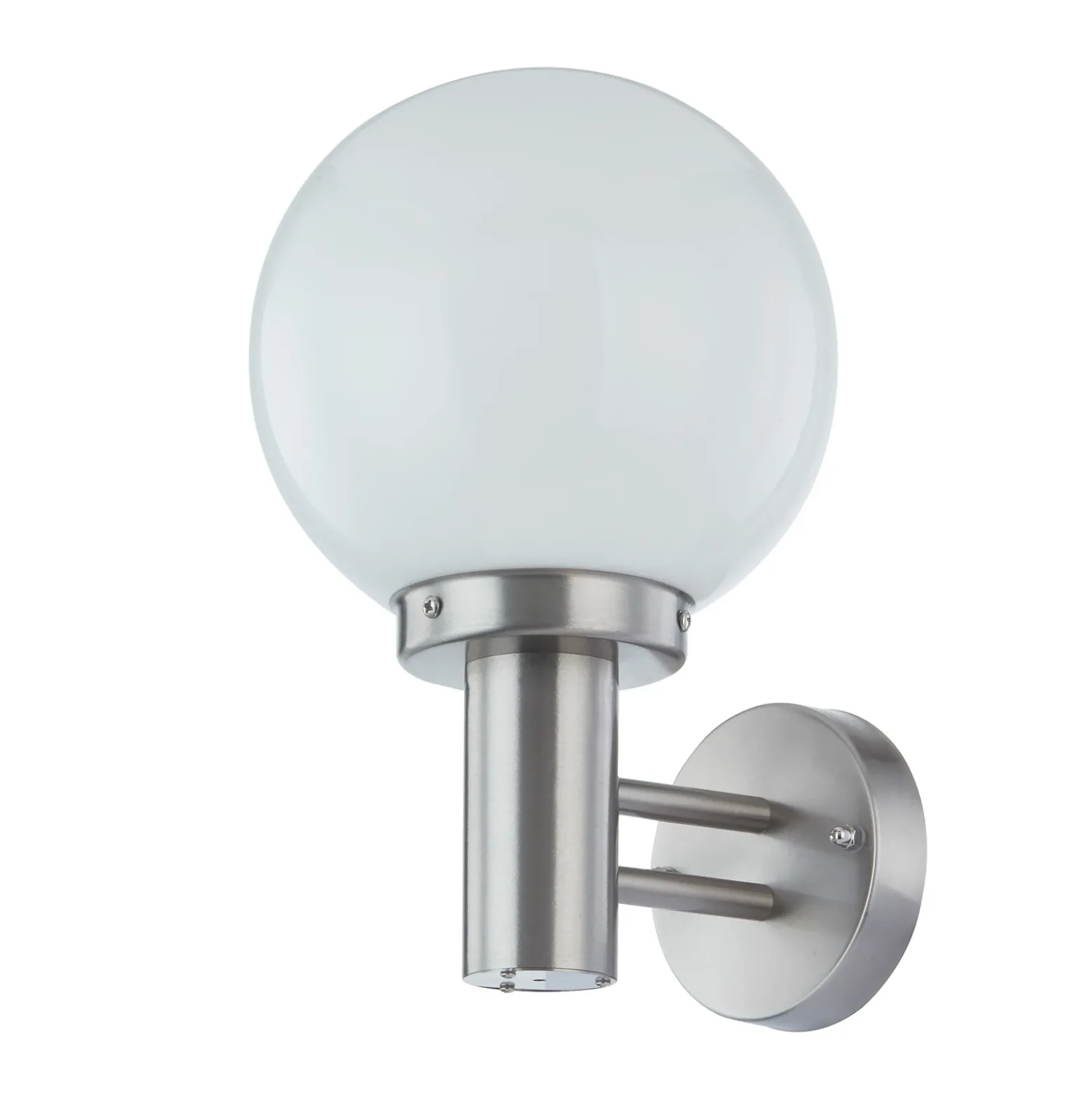 Aplique para exterior Nada de Lindby, acero inoxidable, cristal, 32 cm de