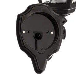 Aplique para exterior Norfolk NR1, negro/transparente, IP43