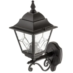 Aplique para exterior Norfolk NR1, negro/transparente, IP43