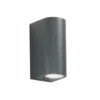 Aplique para exterior ONE, antracita Altura 13 cm Metal IP54, 2 luces.