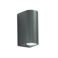 Aplique para exterior ONE, antracita Altura 13 cm Metal IP54, 2 luces.