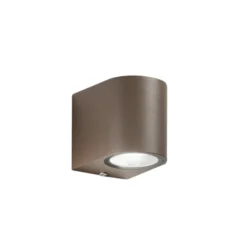 Aplique para exterior ONE, color bronce, altura 8 cm, metal, IP54