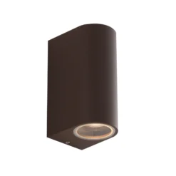 Aplique para exterior One, color bronce, altura 13 cm, IP54, 2 luces.