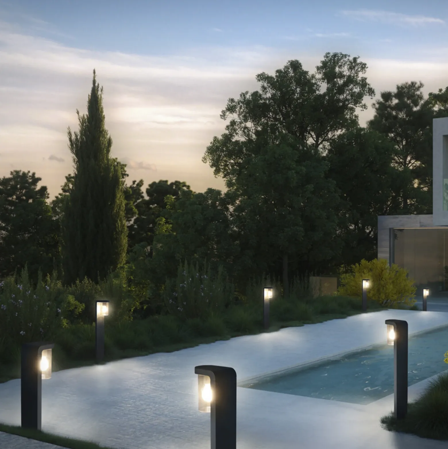 Aplique para exterior OSRAM ENDURA CLASSIC CASCADE, cristal transparente, IP44