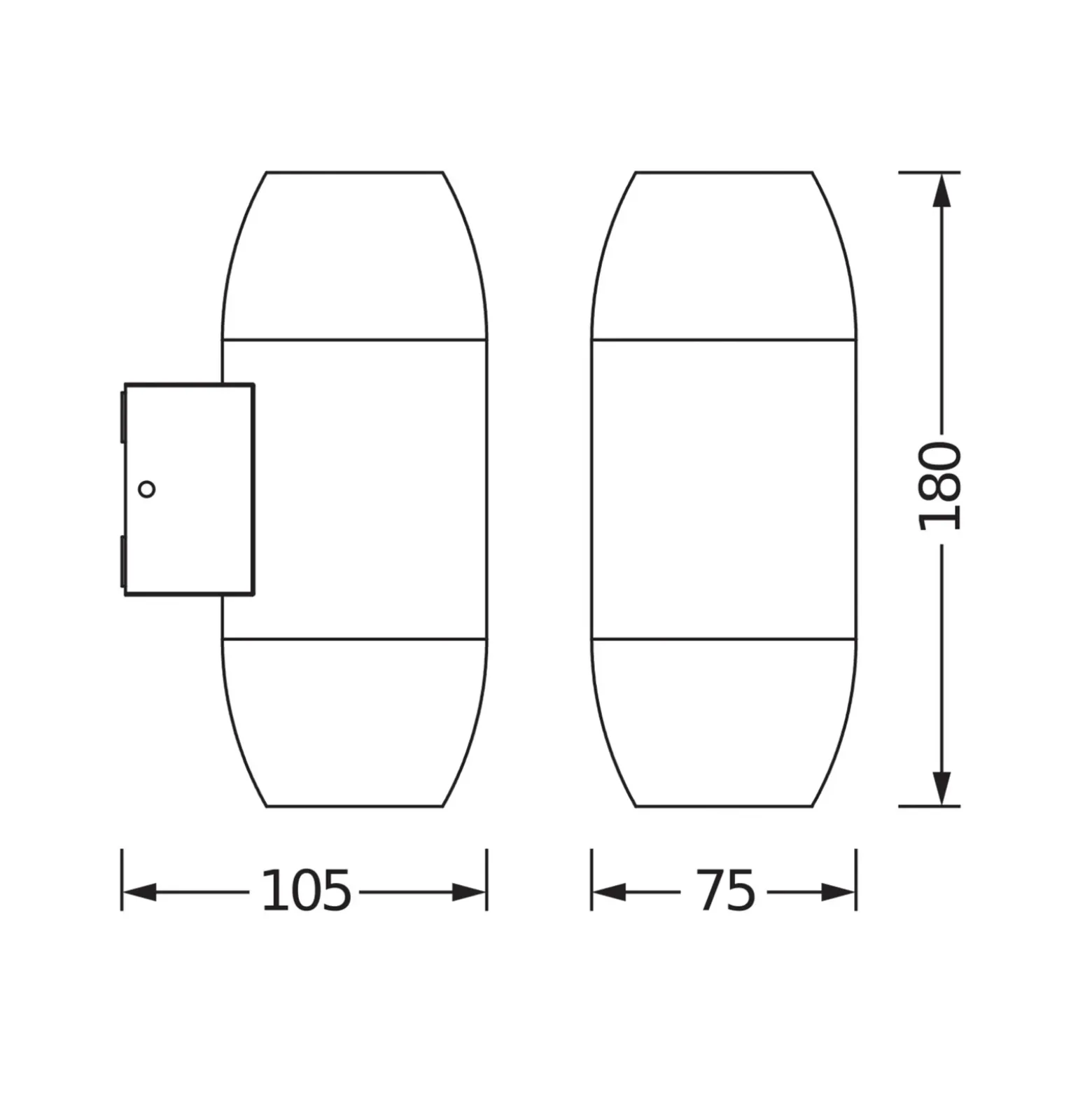 Aplique para exterior OSRAM ENDURA CLASSIC CANNON antracita up/down