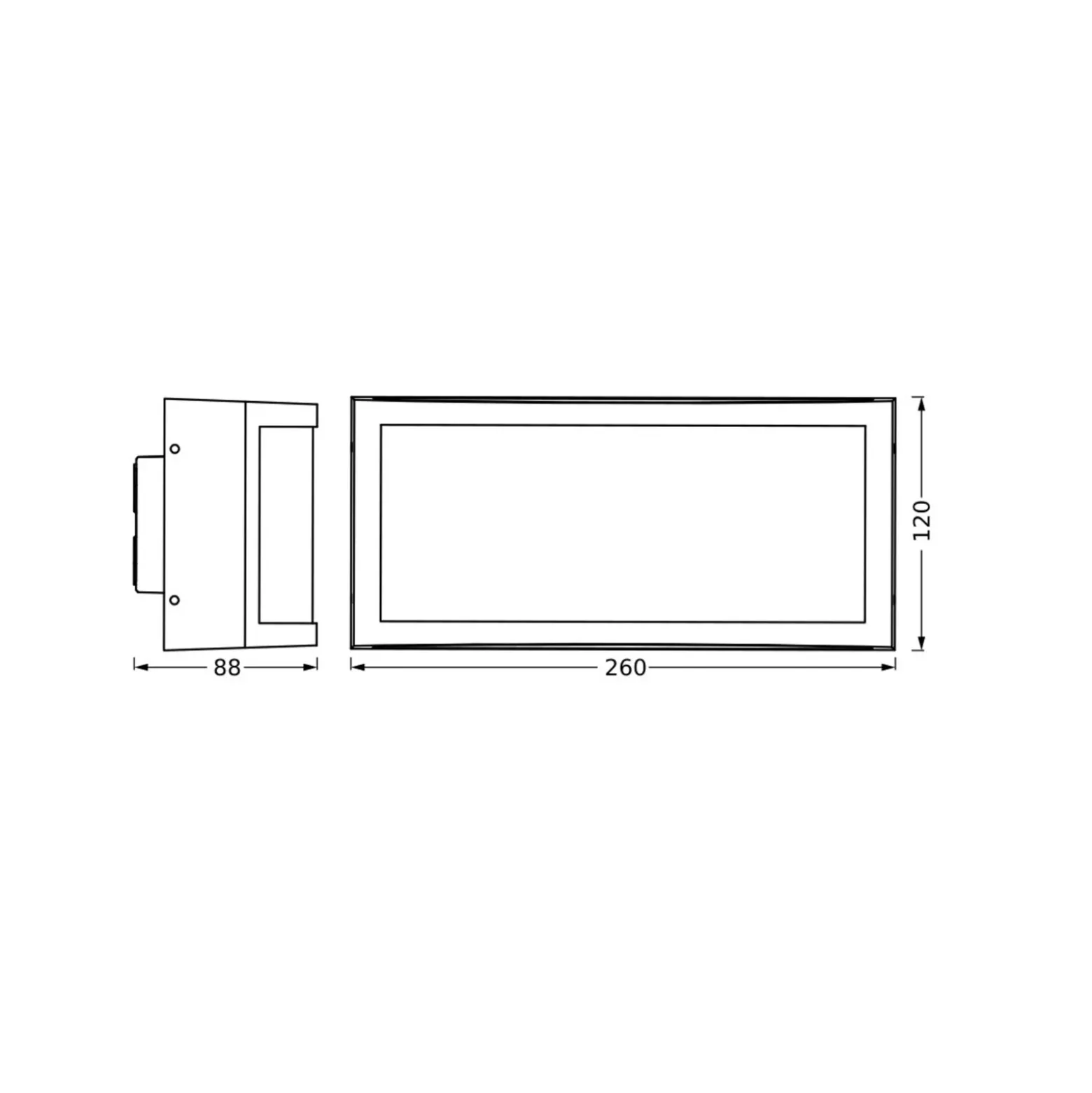Aplique para exterior OSRAM ENDURA CLASSIC CUADRA, gris oscuro, IP65