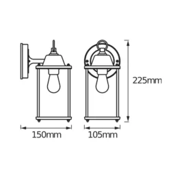 Aplique para exterior OSRAM ENDURA CLASSIC LANTERN, 23 cm, color óxido, IP43