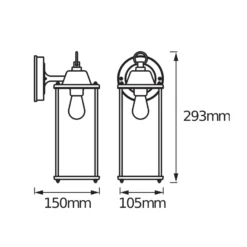 Aplique para exterior OSRAM ENDURA CLASSIC LANTERN, 29 cm, color óxido, IP43