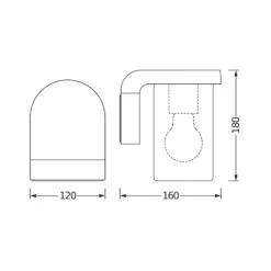 Aplique para exterior OSRAM ENDURA CLASSIC CASCADE, cristal ámbar IP44