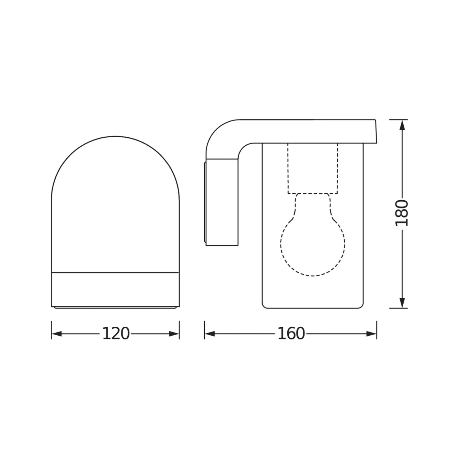 Aplique para exterior OSRAM ENDURA CLASSIC CASCADE, cristal ámbar IP44