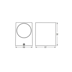 Aplique para exterior OSRAM ENDURA CLASSIC SQUARE, blanca, hacia abajo, IP44