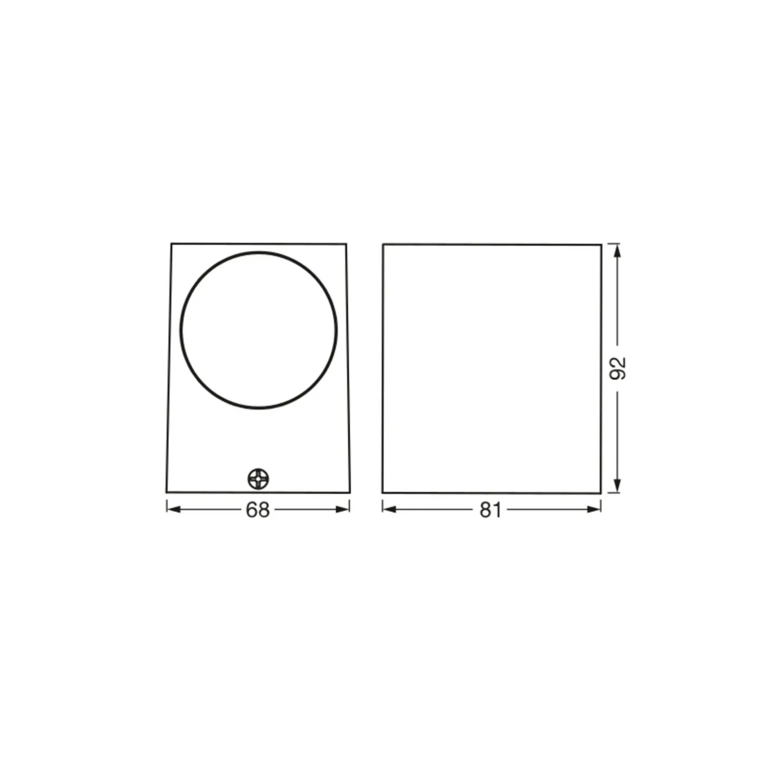 Aplique para exterior OSRAM ENDURA CLASSIC SQUARE, blanca, hacia abajo, IP44