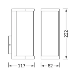 Aplique para exterior OSRAM ENDURA CLASSIC TUBULAR, gris oscuro IP44
