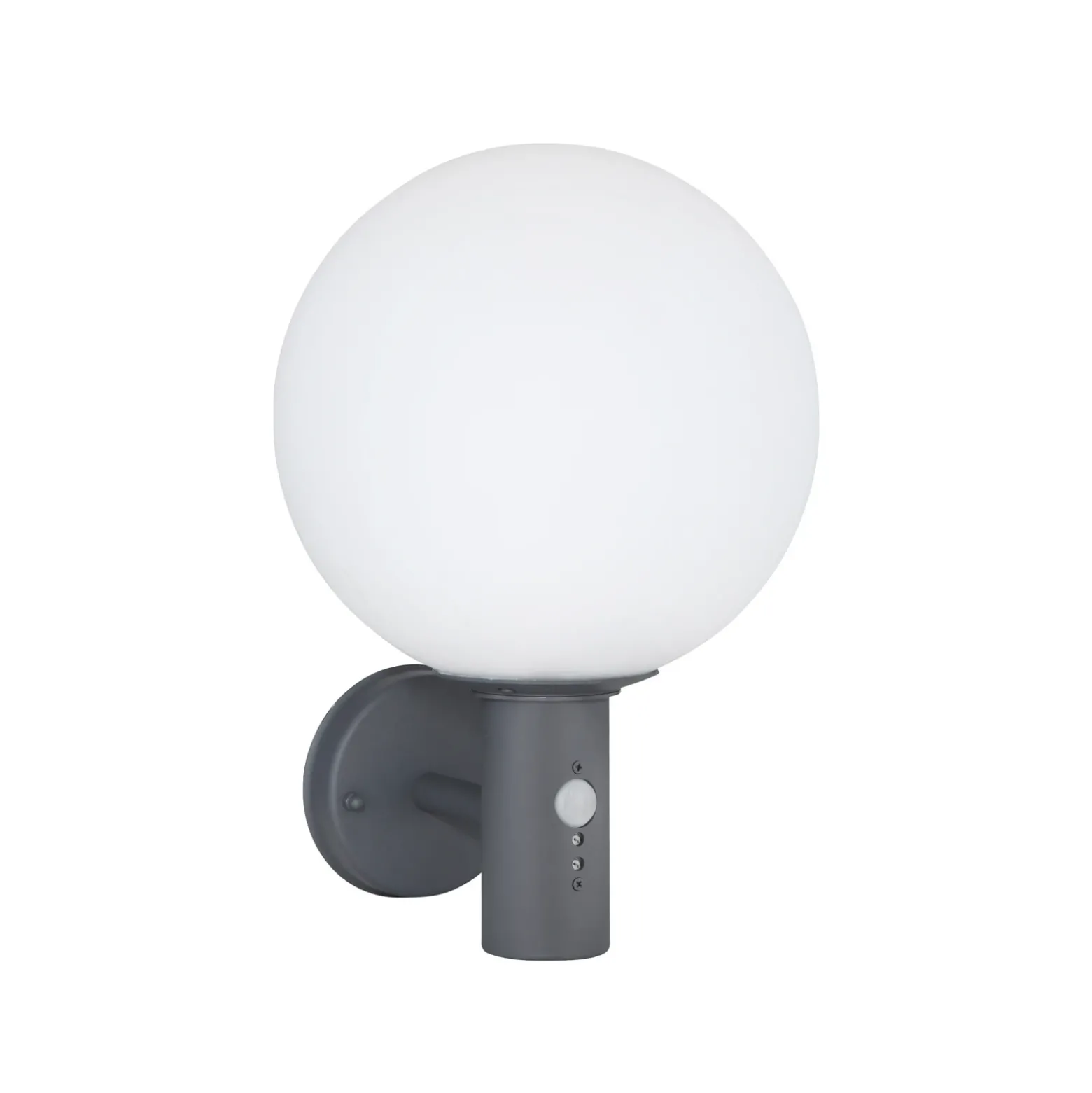 Aplique para exterior Ossy, antracita/blanco, con sensor, IP44, E27