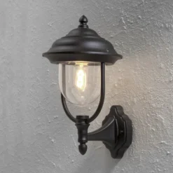 Aplique para exterior Parma forma vertical, negro