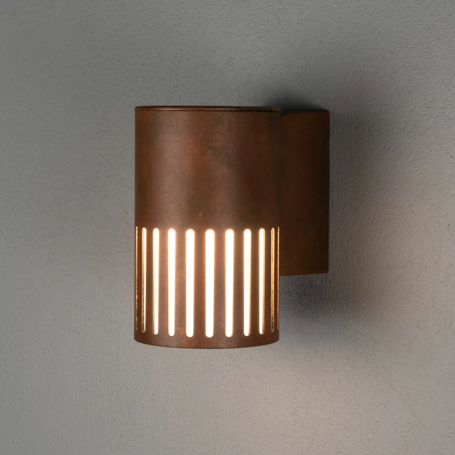 Aplique para exterior Pistoia, color óxido, altura 17 cm, metal, IP54