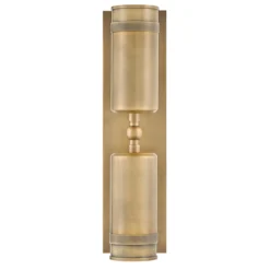 Aplique para exterior Pratt, latón envejecido, 48 cm, 2 luces, IP44, GU10-LED