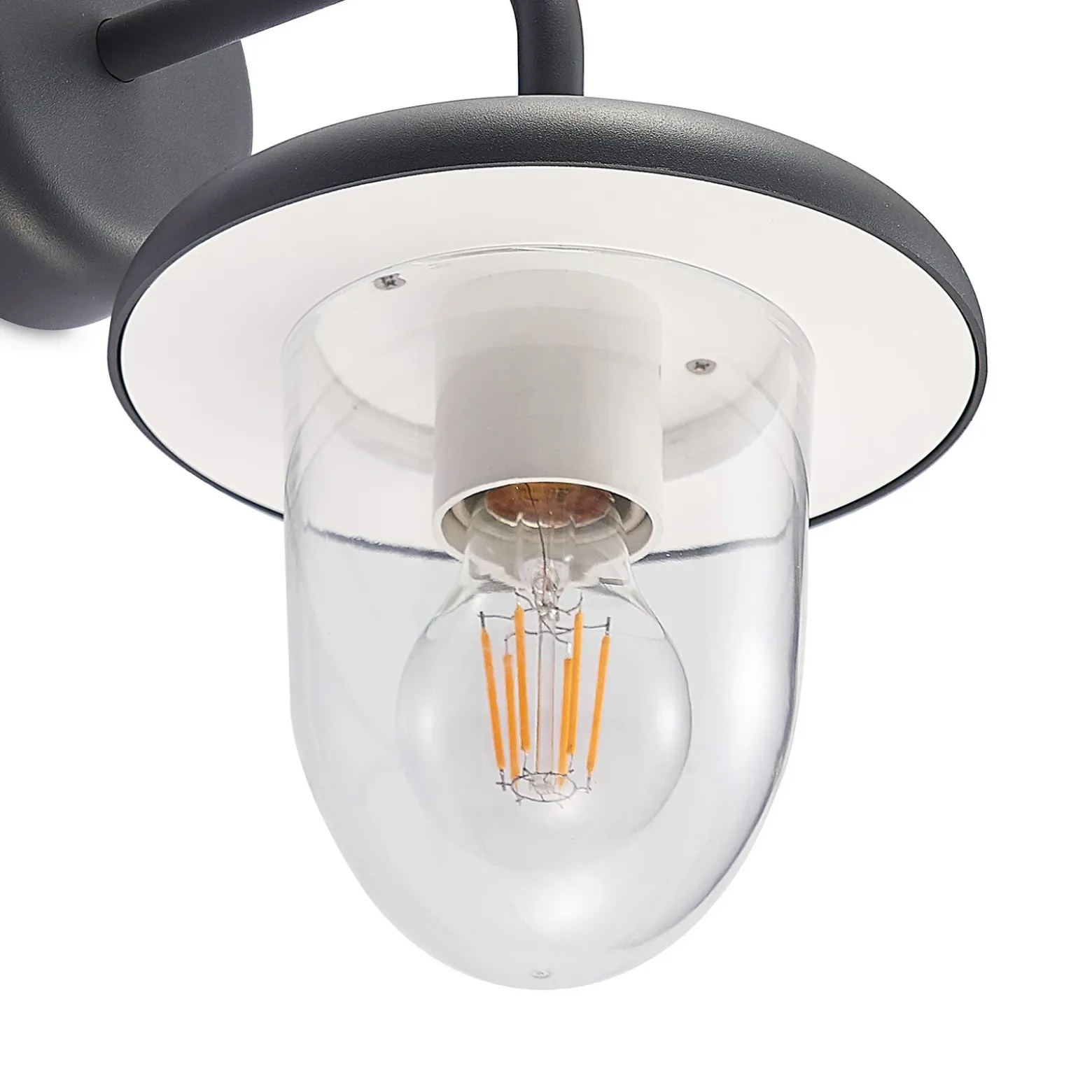 Aplique para exterior PRIOS Larkumi con portalámpara E27
