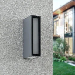 Aplique para exterior Prios Loriava LED en gris oscuro