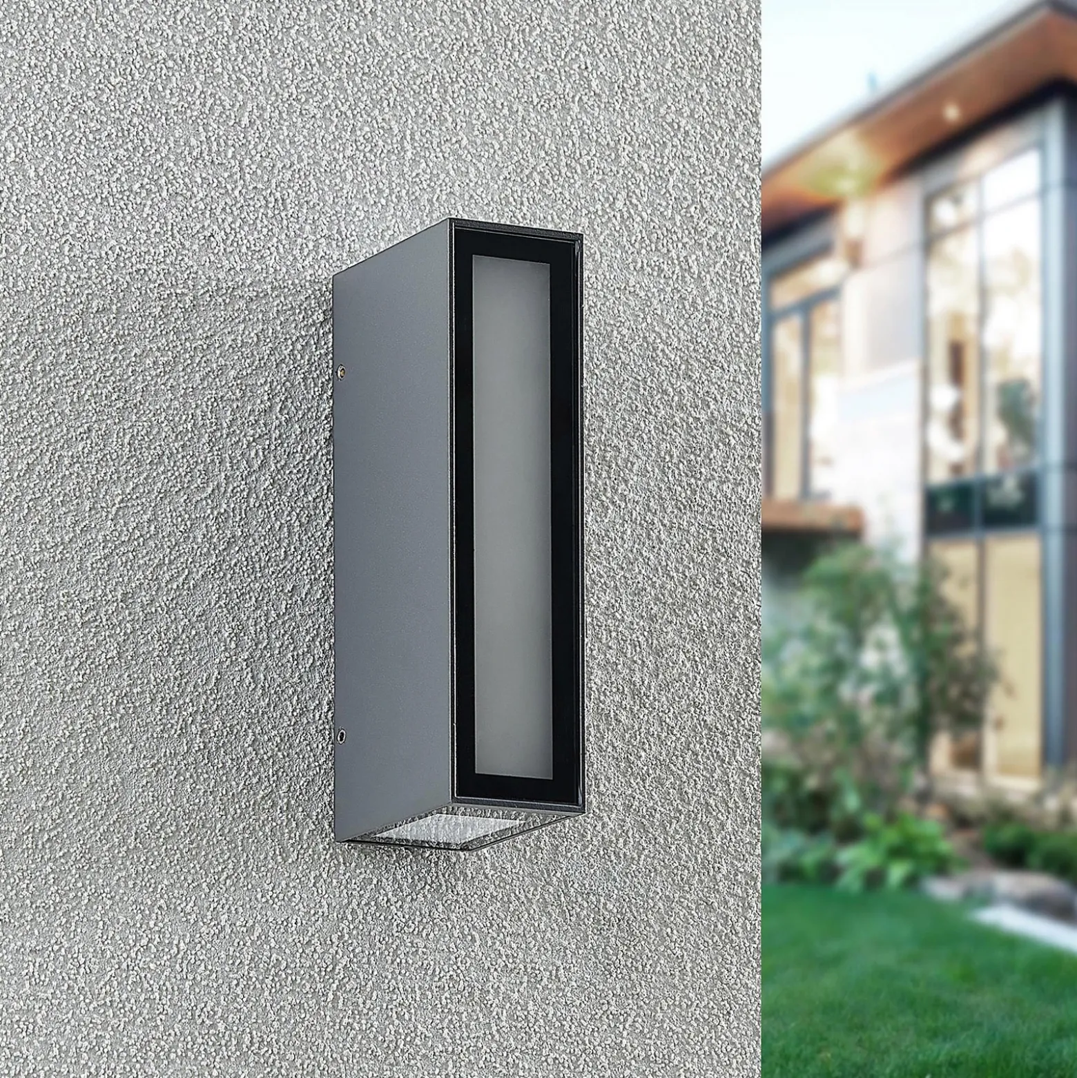 Aplique para exterior Prios Loriava LED en gris oscuro