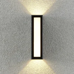 Aplique para exterior Prios Loriava LED en gris oscuro