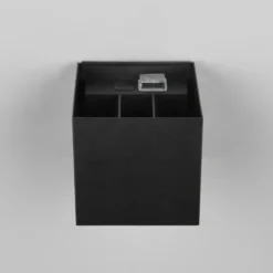 Aplique para exterior recargable LED Talent, negro, ancho 10 cm Sensor