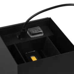 Aplique para exterior recargable LED Talent, negro, ancho 10 cm Sensor